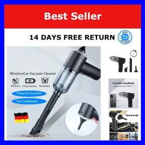 Handheld Car Vacuum Cleaner Cordless USB Rechargeable 9000Pa HAOYUNMA