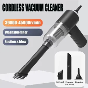 Mini Car Vacuum Cleaner, Portable Handheld Cordless Vacuum for Vehicle & Househo